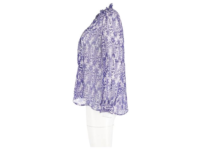 Blusa estampada Étoile Isabel Marant en seda azul - vista 4