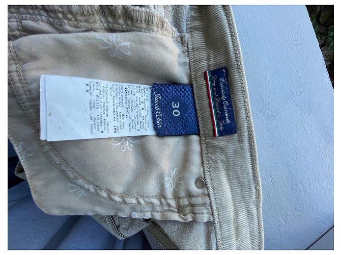 Vaqueros de terciopelo Jacob Cohen Beige Talla 42 - vista 10