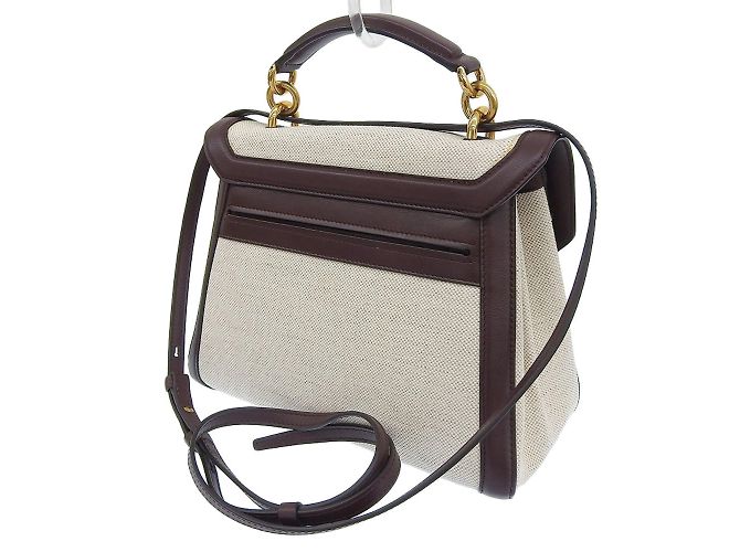 Borsa Gancini di Salvatore Ferragamo Marrone Beige - vista 2