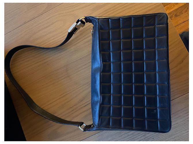 Borsa Chanel Choco Nera in Agnello Nero - vista 4