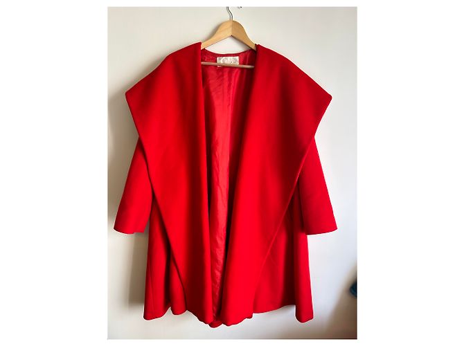Cappotto stile mantella rosso di Chloé - vista 3