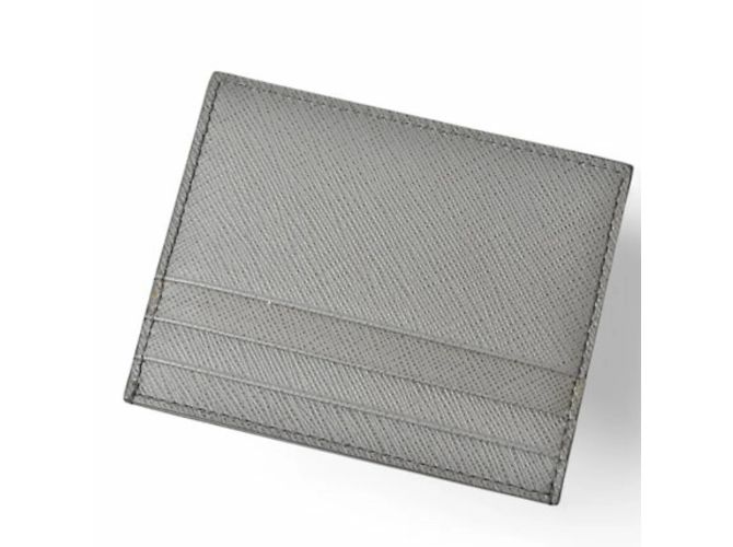 Prada Saffiano hellgraue Kartenetui - Ansicht 4