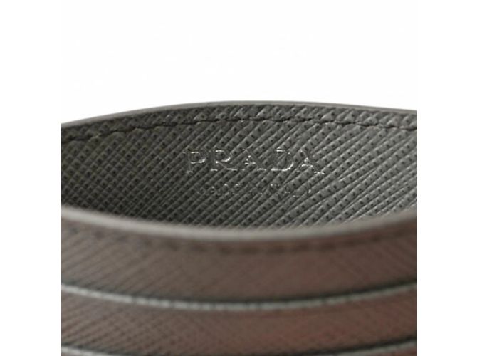 Prada Saffiano hellgraue Kartenetui - Ansicht 5