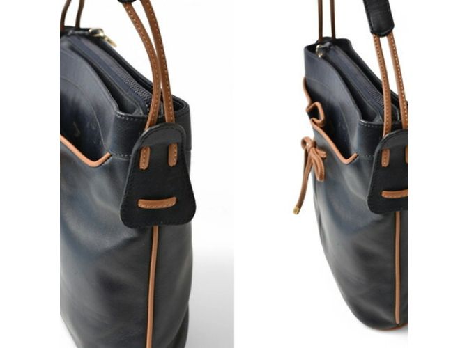 Céline Borsa a Spalla All Soft Celine in Blu Navy Scuro - vista 2