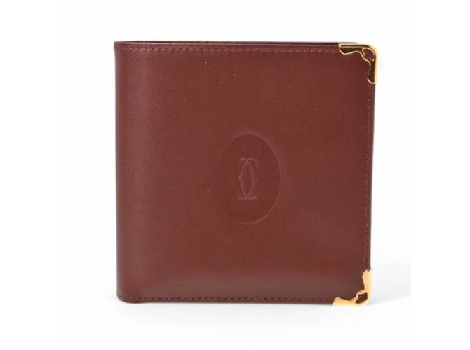 Billetera bi-fold Cartier en Burdeos - vista 3
