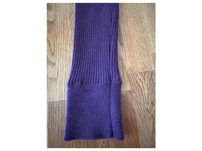 Chanel Set aus Kaschmir und Seide Lila - Ansicht 11