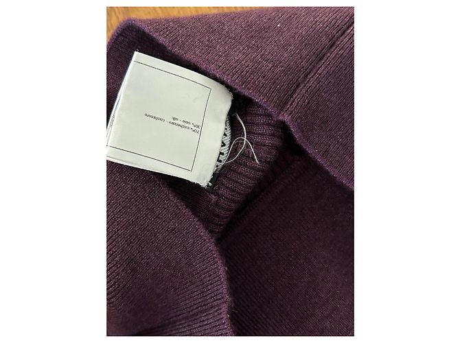 Chanel Set aus Kaschmir und Seide Lila - Ansicht 14
