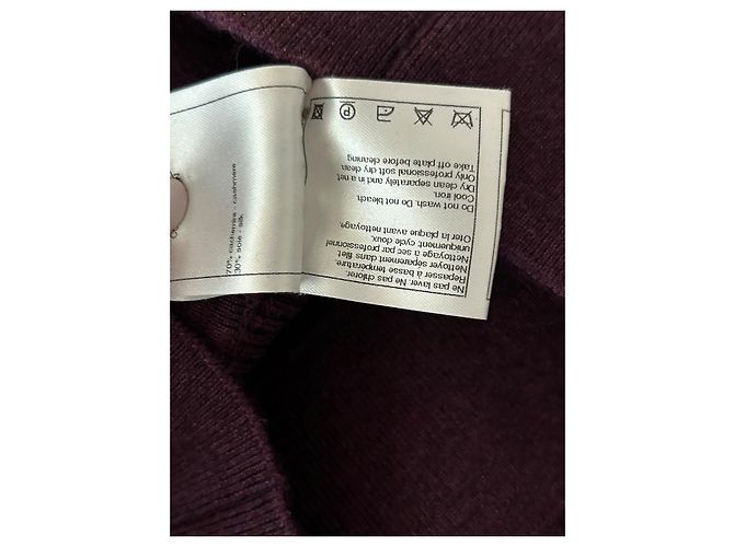 Chanel Set aus Kaschmir und Seide Lila - Ansicht 15