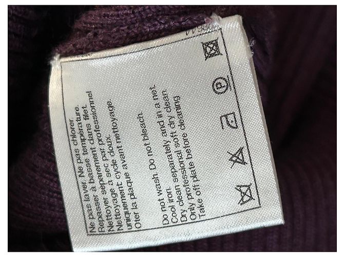 Chanel Set aus Kaschmir und Seide Lila - Ansicht 8