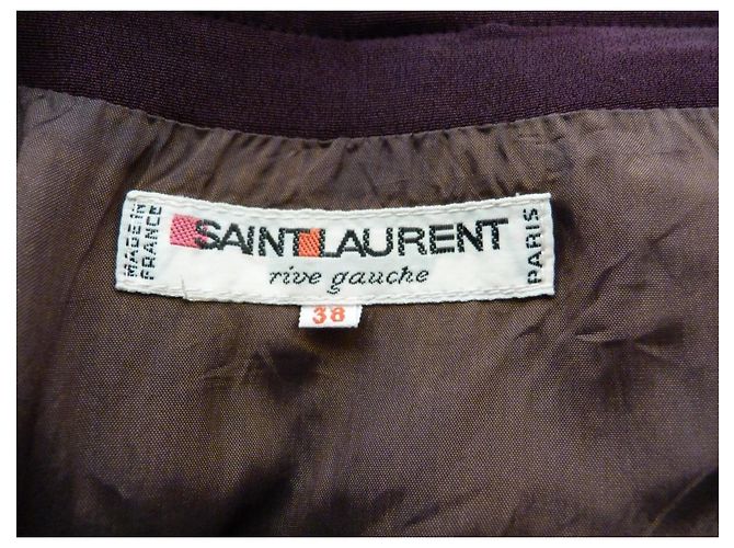 Mono Yves Saint Laurent de crepé de seda púrpura - vista 8