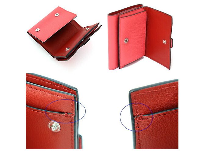 Portafoglio Trifold Loewe in rosa e rosso - vista 3