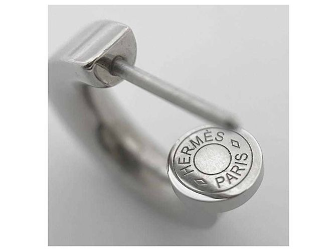 Hermès Hermes O'Kelly Ohrringe Braun Silber - Ansicht 9