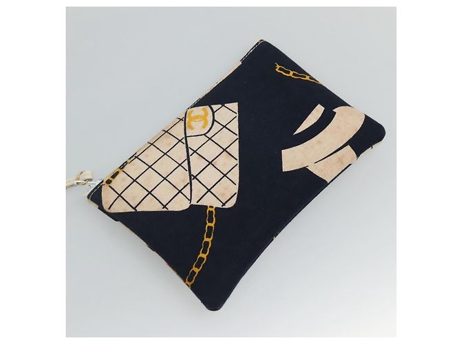 CHANEL Mademoiselle Borsa Tote Canvas Blu Navy CC Auth 110544 - vista 23