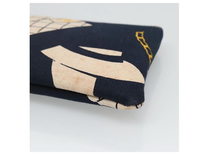 CHANEL Mademoiselle Borsa Tote Canvas Blu Navy CC Auth 110544 - vista 30
