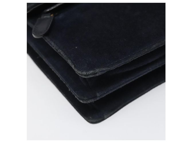 Borsa a Spalla GUCCI in Camoscio Blu Navy Auth ac3533 - vista 11