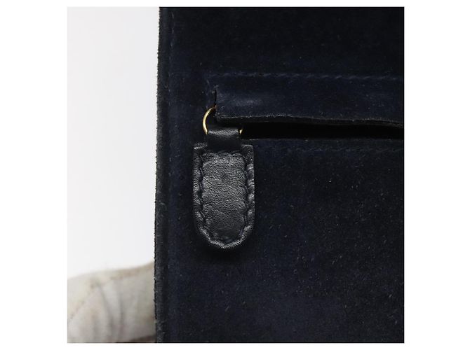 Borsa a Spalla GUCCI in Camoscio Blu Navy Auth ac3533 - vista 14