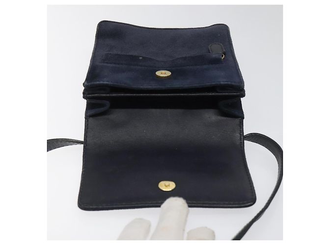 Borsa a Spalla GUCCI in Camoscio Blu Navy Auth ac3533 - vista 15