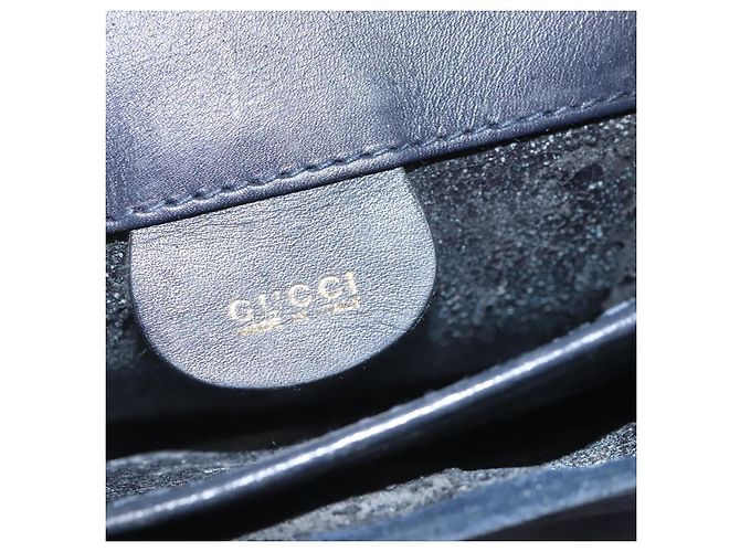 Borsa a Spalla GUCCI in Camoscio Blu Navy Auth ac3533 - vista 16