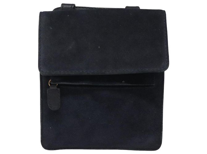 Borsa a Spalla GUCCI in Camoscio Blu Navy Auth ac3533 - vista 2