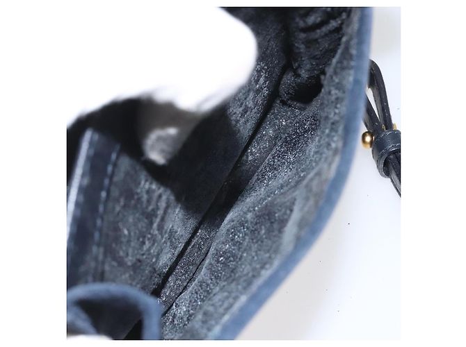Borsa a Spalla GUCCI in Camoscio Blu Navy Auth ac3533 - vista 20
