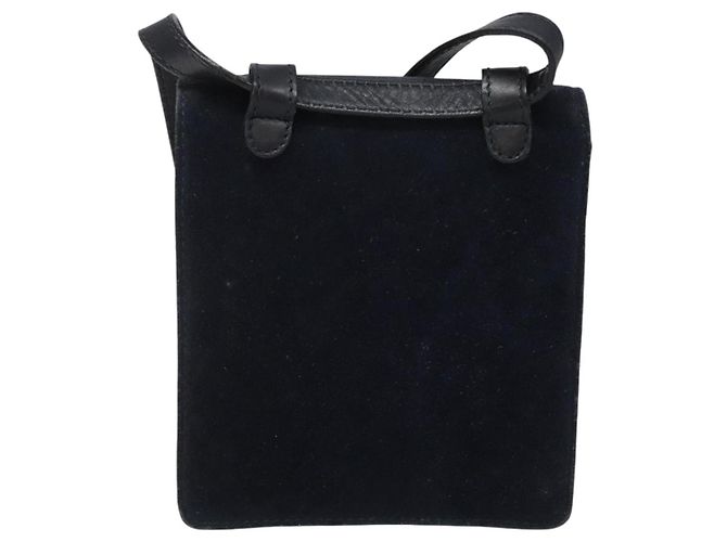 Borsa a Spalla GUCCI in Camoscio Blu Navy Auth ac3533 - vista 3