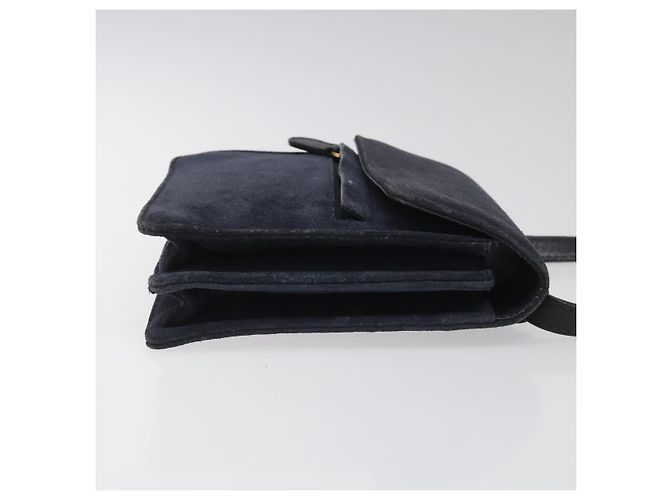 Borsa a Spalla GUCCI in Camoscio Blu Navy Auth ac3533 - vista 4