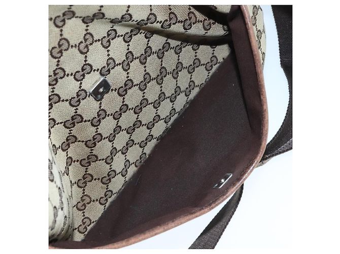 Borsa a Spalla GG Canvas GUCCI Beige Argento 145857 Auth bs21051 - vista 21