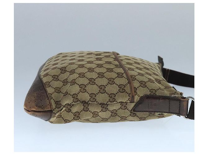 Borsa a Spalla GG Canvas GUCCI Beige Argento 145857 Auth bs21051 - vista 4