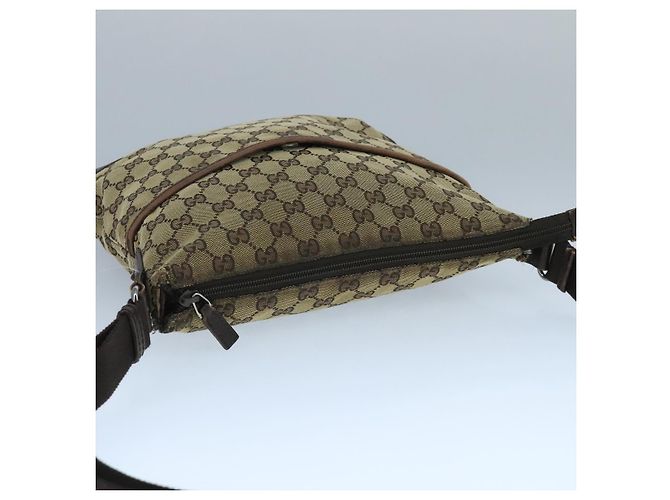 Borsa a Spalla GG Canvas GUCCI Beige Argento 145857 Auth bs21051 - vista 6
