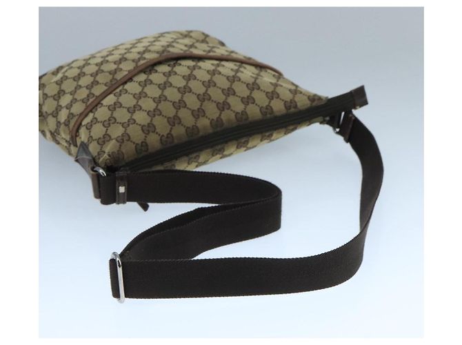 Borsa a Spalla GG Canvas GUCCI Beige Argento 145857 Auth bs21051 - vista 7