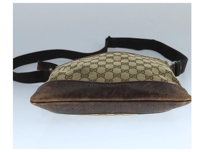Borsa a Spalla GG Canvas GUCCI Beige Argento 145857 Auth bs21051 - vista 9
