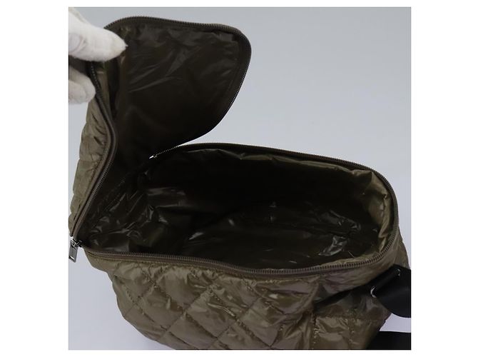 Borsa a spalla in nylon khaki Auth ti2658 di BURBERRY Cachi - vista 11