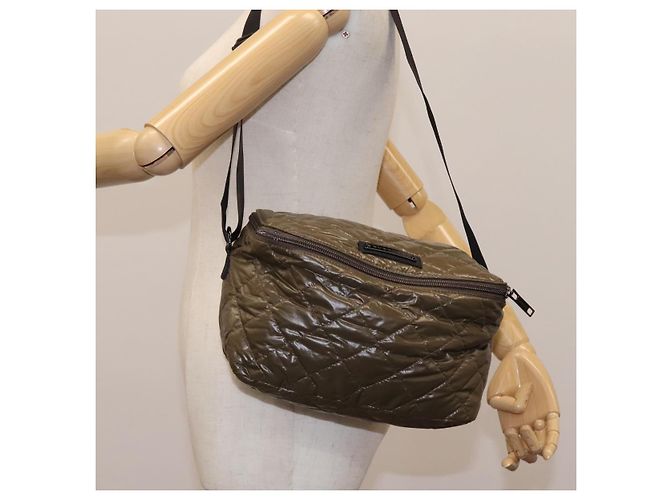 Borsa a spalla in nylon khaki Auth ti2658 di BURBERRY Cachi - vista 22