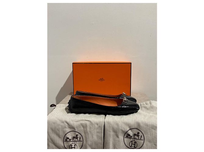 Kelly Hermès Bailarinas HERMES T.EU 37 Cuero Negro - vista 10