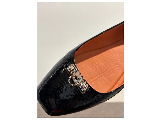 Kelly Hermès Bailarinas HERMES T.EU 37 Cuero Negro - vista 5