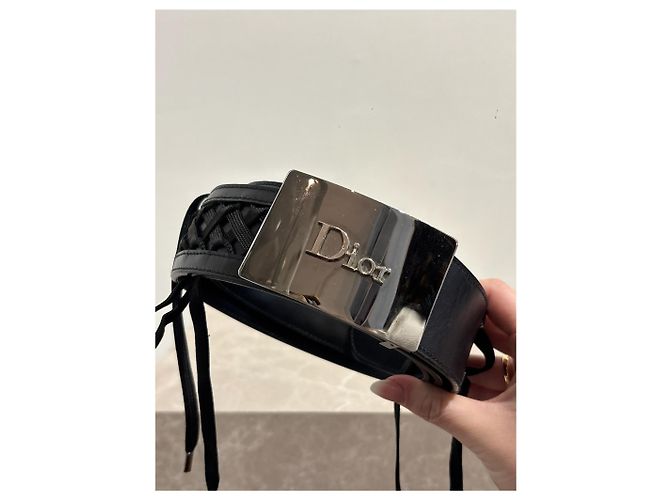 Cinto DIOR T.cm 95 de couro Preto - vista 3