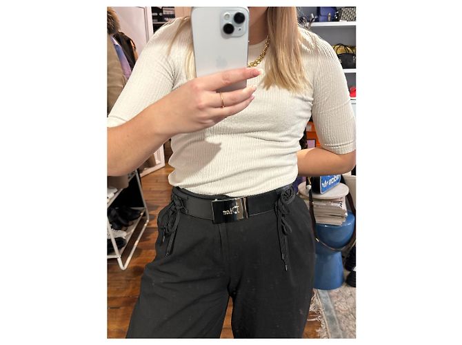 Cinto DIOR T.cm 95 de couro Preto - vista 8