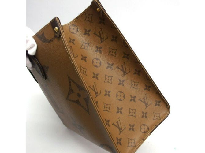 Borsa tote On the Go MM Monogram Louis Vuitton Marrone Marrone scuro - vista 11