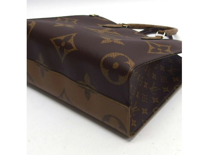 Borsa tote On the Go MM Monogram Louis Vuitton Marrone Marrone scuro - vista 4