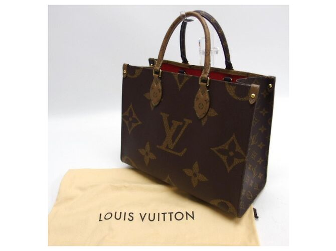 Borsa tote On the Go MM Monogram Louis Vuitton Marrone Marrone scuro - vista 5