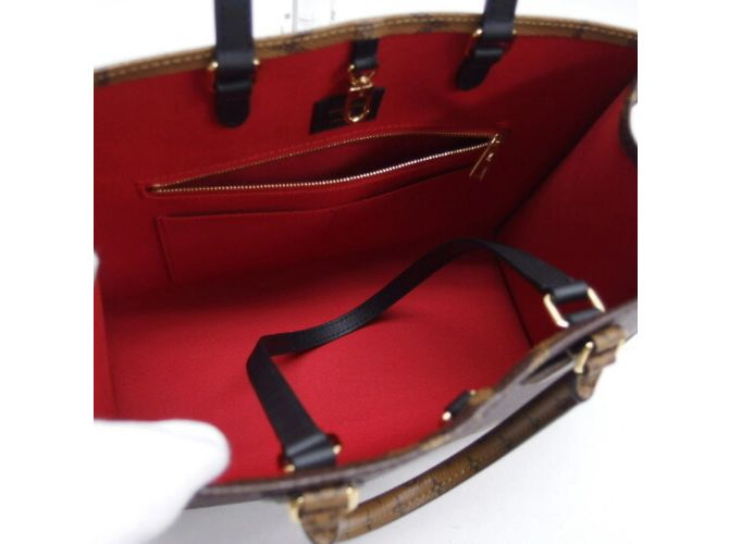 Borsa tote On the Go MM Monogram Louis Vuitton Marrone Marrone scuro - vista 6