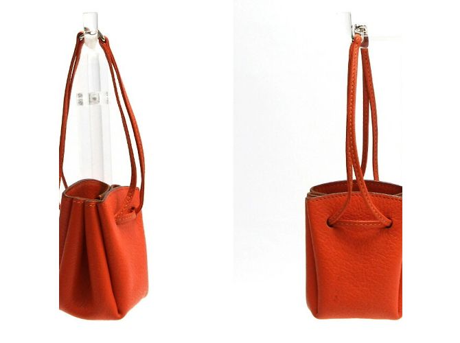 Hermès Pochette Hermes Vespa in Arancione - vista 3