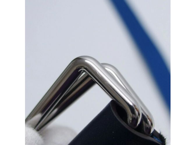 Hermès Hermes Gürtel Nomade Textil Blau x Schwarz Größe M - vista 10