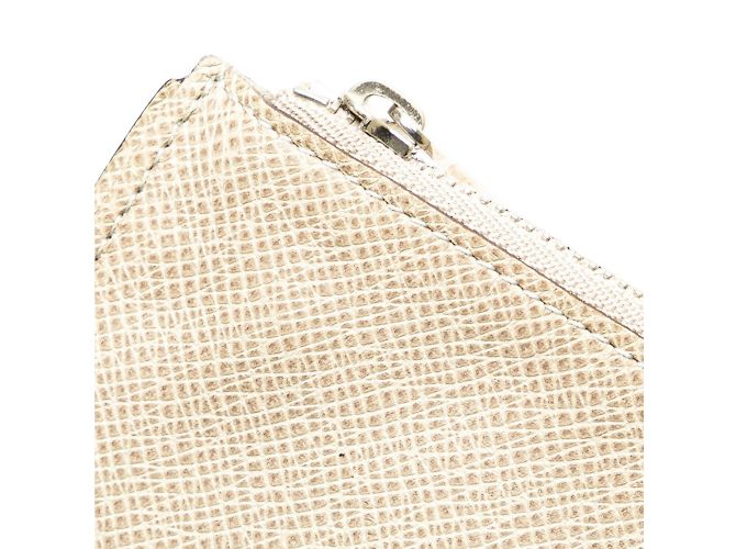 Pochette Cle Coin Case Taiga Louis Vuitton Beige - vista 4