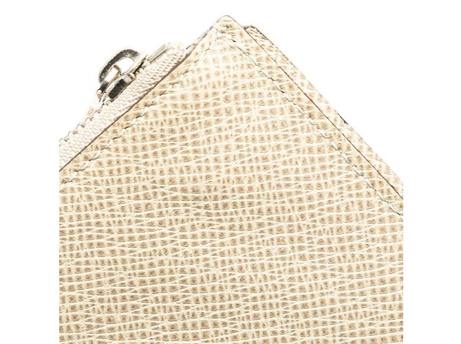 Pochette Cle Coin Case Taiga Louis Vuitton Beige - vista 5