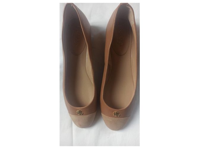 Bailarinas Ralph Lauren de cuero beige - vista 2
