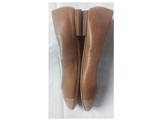 Bailarinas Ralph Lauren de cuero beige - vista 4