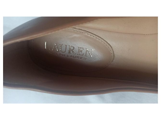 Bailarinas Ralph Lauren de cuero beige - vista 5