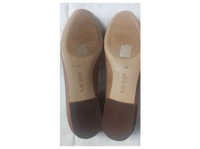 Bailarinas Ralph Lauren de cuero beige - vista 6
