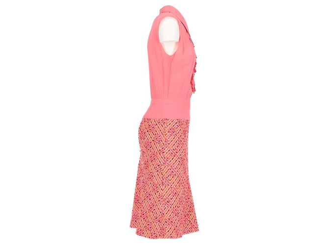 Giacca e completo in lana rosa Chanel - anni 2000 - vista 6